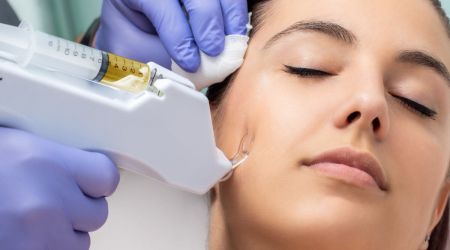 Mesotherapie-Behandlung im Gesicht