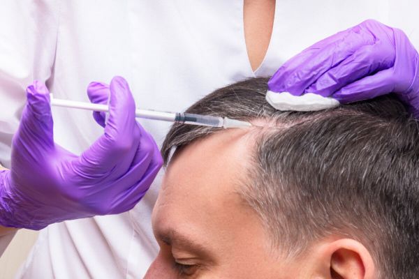 PRP Haare Mann bei PRP Behandlung gegen Haarausfall