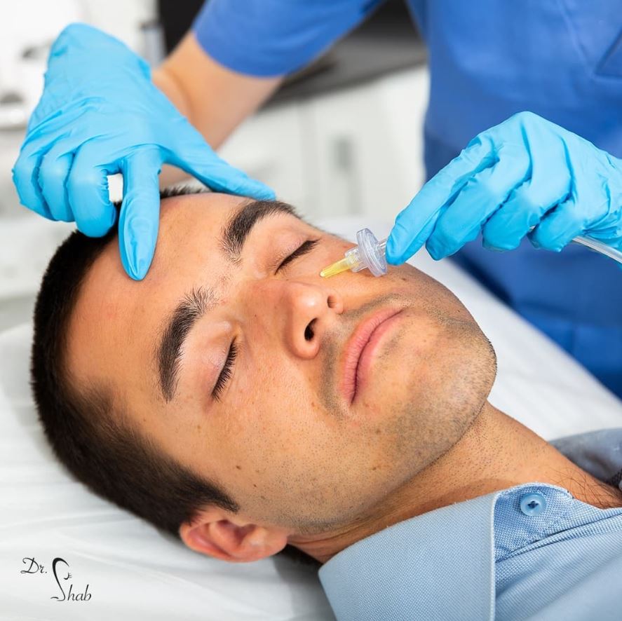 carboxytherapie Patient bei Carboxytherapie in Frankfurt